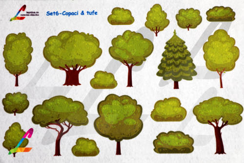 Set 6 - Copaci și tufe - lepidus - materiale didactice